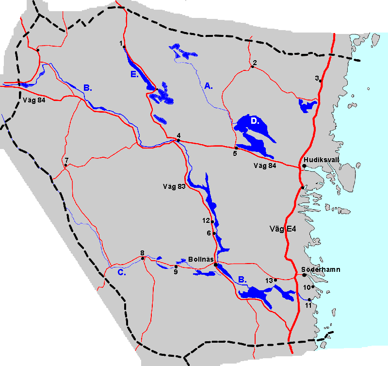 Karta &ouml;ver H&auml;lsingland