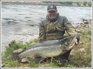 Lax från Älvkarleby 23,35 kg och var 123 cm lång