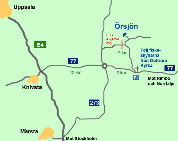 V&auml;gbeskrivning till &Ouml;rsj&ouml;n